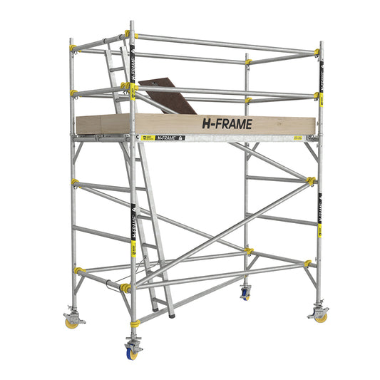 H-Frame Double Width Mobile Scaffold With Snaplock Bracing 2.4mL