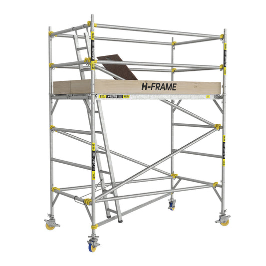 H-Frame Double Width Mobile Scaffold w Snaplock Bracing 2.4mL