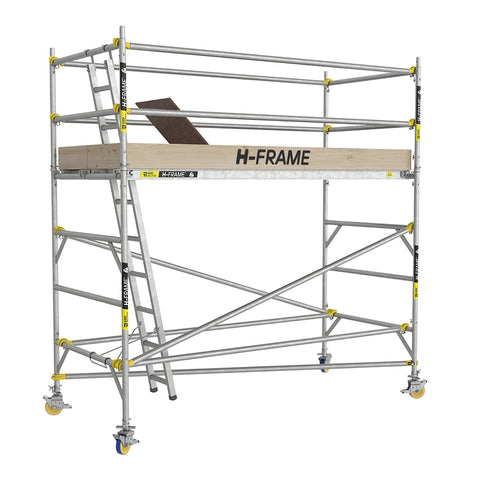 H-Frame Double Width Mobile Scaffold With Snaplock Bracing 2.4mL