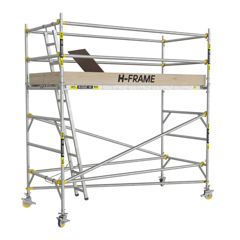 H-Frame Double Width Mobile Scaffold w Snaplock Bracing 2.4mL