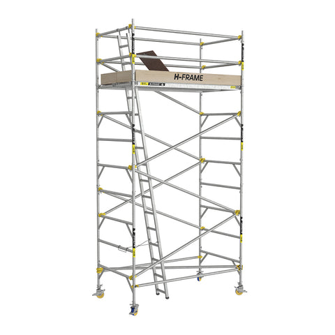H-Frame Double Width Mobile Scaffold With Snaplock Bracing 2.4mL