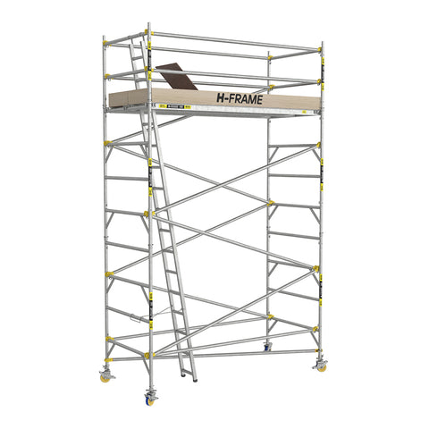 H-Frame Double Width Mobile Scaffold w Snaplock Bracing 2.4mL