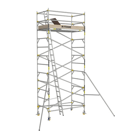 H-Frame Double Width Mobile Scaffold With Snaplock Bracing 2.4mL