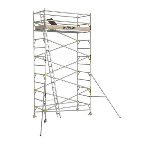 H-Frame Double Width Mobile Scaffold w Snaplock Bracing 2.4mL