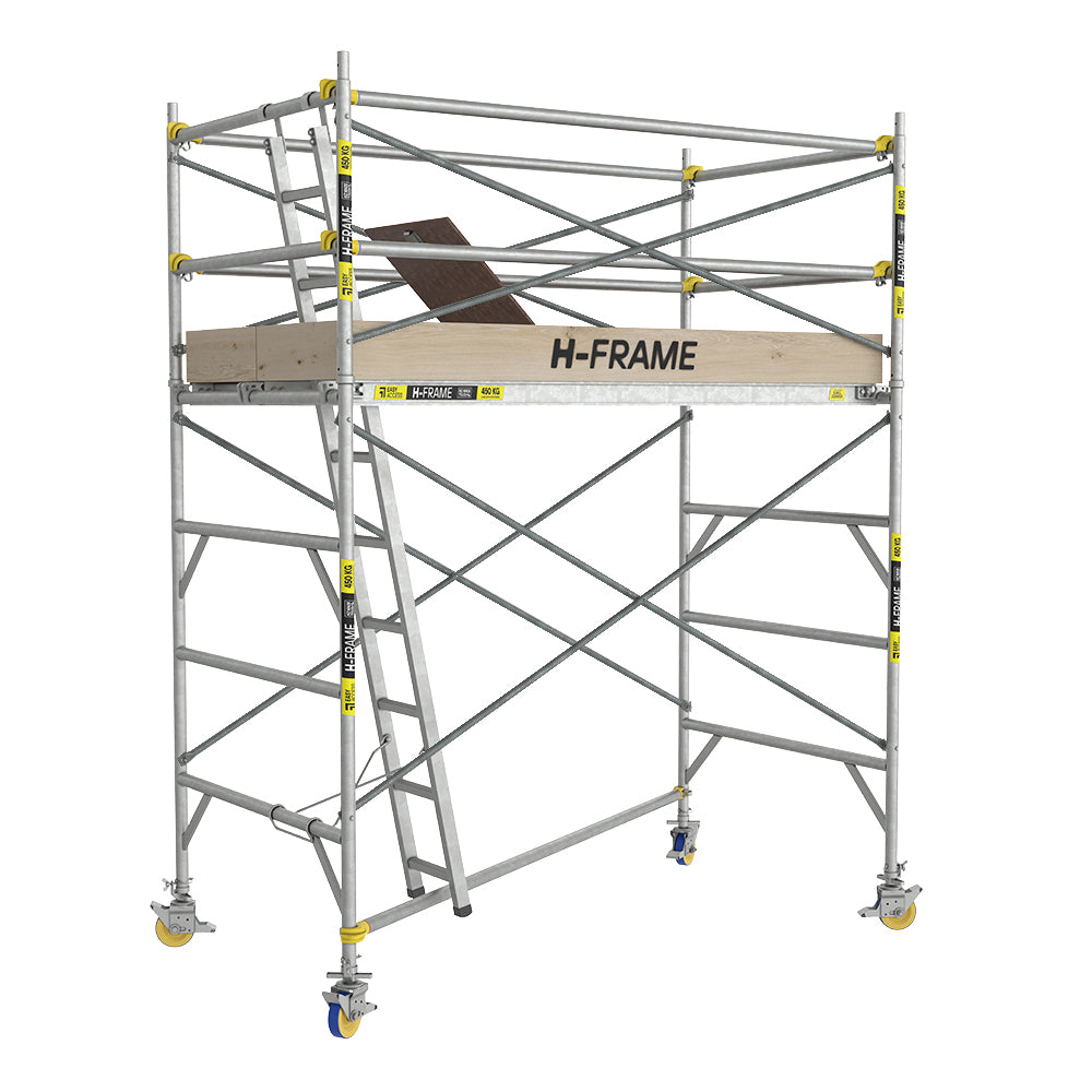 Triangular Frame Platform Double Width (1.37m) H Frame Platform with Steel Scissor Bracing – Easy ...