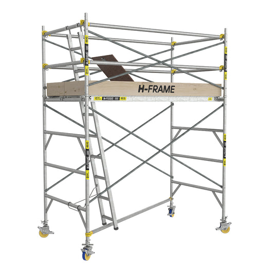 Double Width (1.37m) H Frame Platform with Steel Scissor Bracing