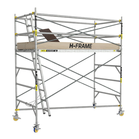 Double Width (1.37m) H Frame Platform with Steel Scissor Bracing
