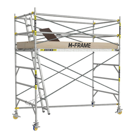 Double Width (1.37m) H Frame Platform with Steel Scissor Bracing