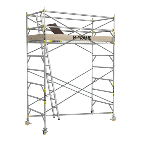Double Width (1.37m) H Frame Platform with Steel Scissor Bracing