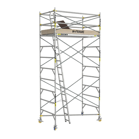 Double Width (1.37m) H Frame Platform with Steel Scissor Bracing