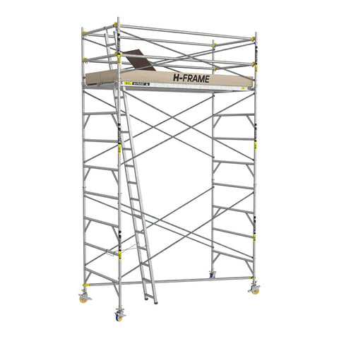 Double Width (1.37m) H Frame Platform with Steel Scissor Bracing