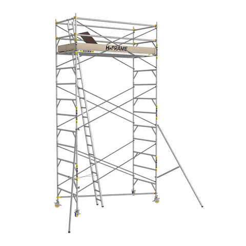 Double Width (1.37m) H Frame Platform with Steel Scissor Bracing