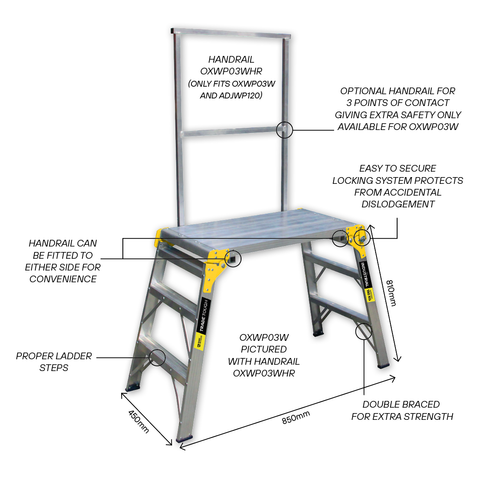 Easy Access TradeTough Height Adjustable Folding Work Platform
