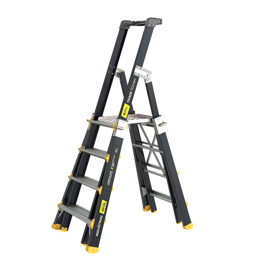 Easy Access TradeTough Fibreglass Telescopic Platform Ladder (AdjustaStep)
