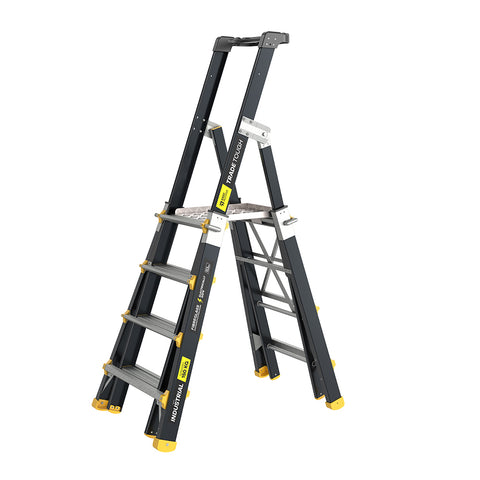 Easy Access TradeTough Fibreglass Telescopic Platform Ladder (AdjustaStep)