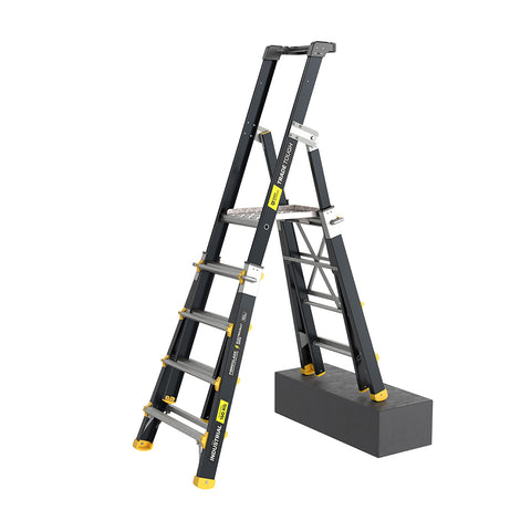 Easy Access TradeTough Fibreglass Telescopic Platform Ladder (AdjustaStep)