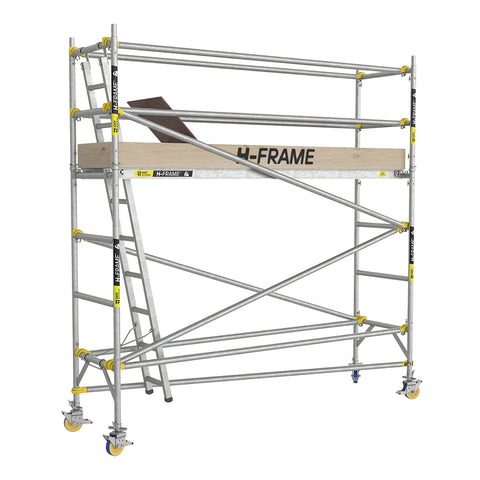 H-Frame Single Width Mobile Scaffold w Snaplock Bracing 2.4mL