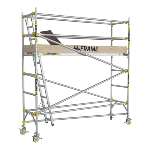 H-Frame Single Width Mobile Scaffold w Snaplock Bracing 2.4mL