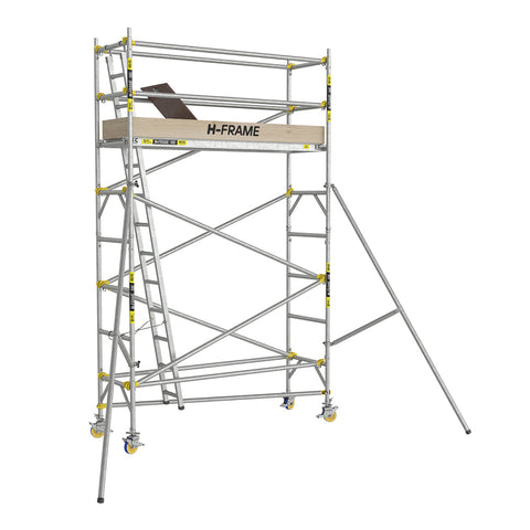 H-Frame Single Width Mobile Scaffold w Snaplock Bracing 2.4mL