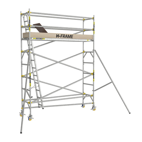 H-Frame Single Width Mobile Scaffold w Snaplock Bracing 2.4mL