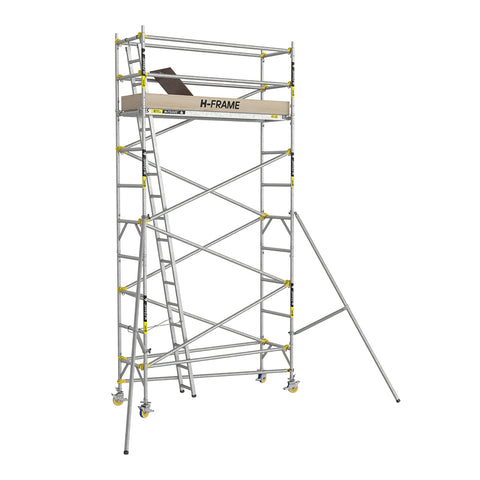 H-Frame Single Width Mobile Scaffold w Snaplock Bracing 2.4mL