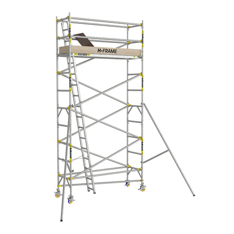 H-Frame Double Width Mobile Scaffold w Snaplock Bracing 2.4mL