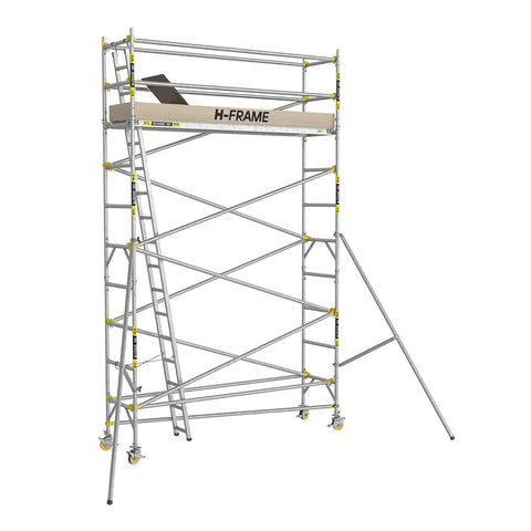H-Frame Single Width Mobile Scaffold w Snaplock Bracing 2.4mL