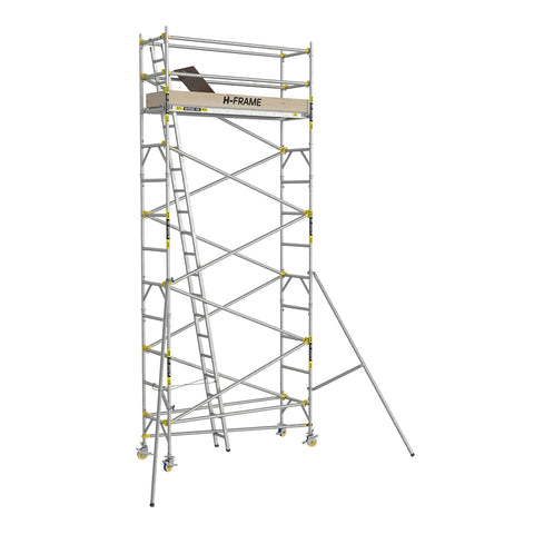 H-Frame Single Width Mobile Scaffold w Snaplock Bracing 2.4mL