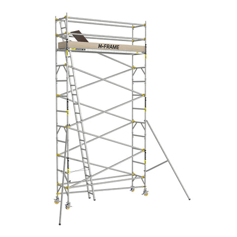 H-Frame Single Width Mobile Scaffold w Snaplock Bracing 2.4mL