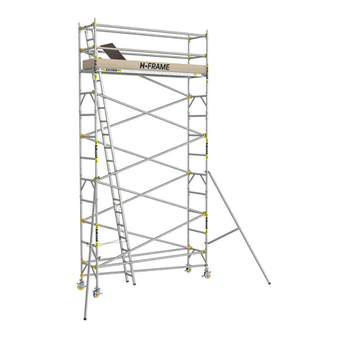 H-Frame Single Width Mobile Scaffold w Snaplock Bracing 2.4mL