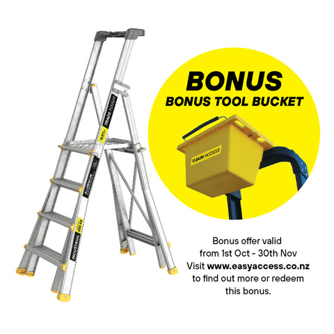 Easy Access TradeTough Telescopic Platform Ladder (AdjustaStep)