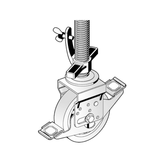 Castors Adjustable Height