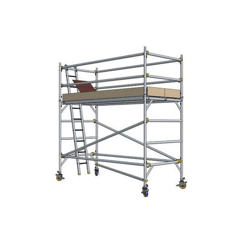 H-Frame Double Width Mobile Scaffold w Snaplock Bracing 2.4mL