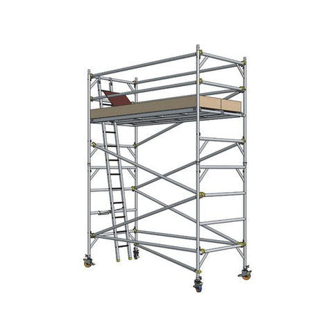 H-Frame Double Width Mobile Scaffold w Snaplock Bracing 2.4mL