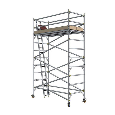 H-Frame Double Width Mobile Scaffold w Snaplock Bracing 2.4mL