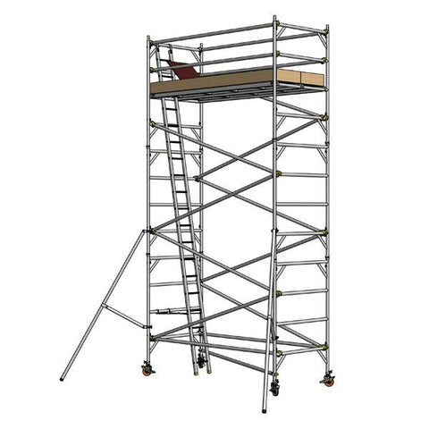 H-Frame Double Width Mobile Scaffold w Snaplock Bracing 2.4mL