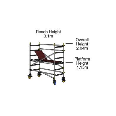 MOBI Single Width 1.15m High Platform