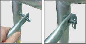 Single Width (0.8m) H Frame Platform with Steel Scissor Bracing