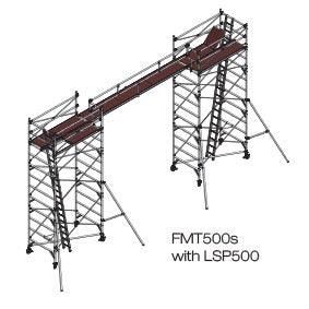 Double Width (1.37m) H Frame Platform with Steel Scissor Bracing
